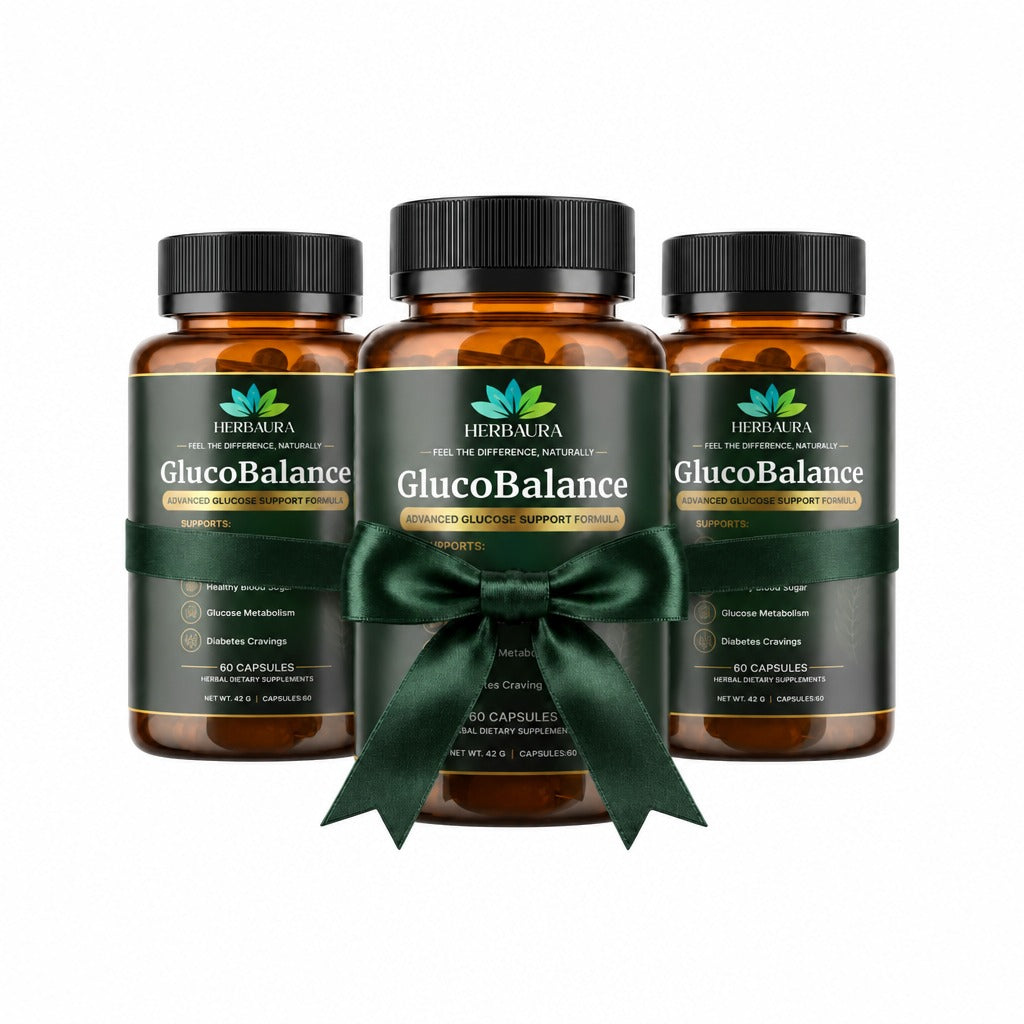 Pack of 3: HerbAura GlucoBalance – Ultimate Balance Program (3 Month Supply)