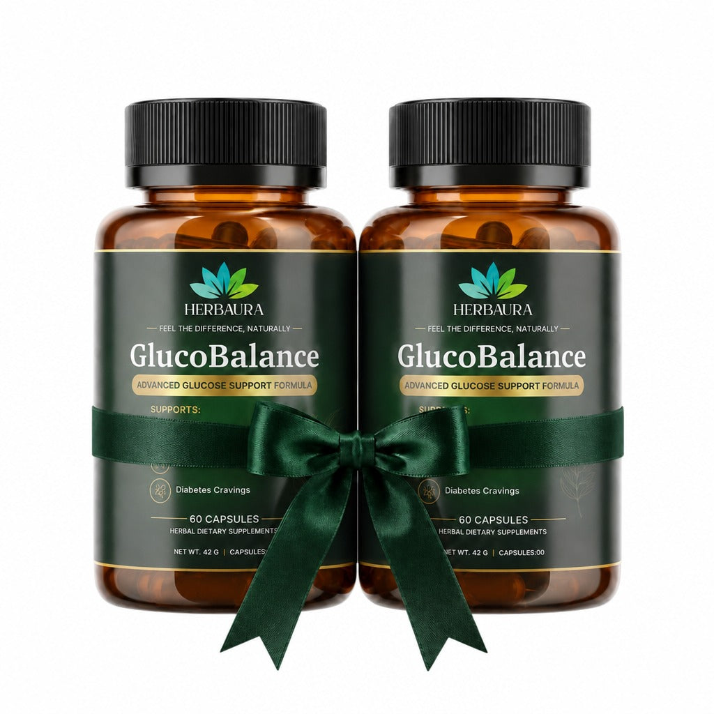 Pack of 2: HerbAura GlucoBalance – Complete Wellness Pack (2 Month Supply)